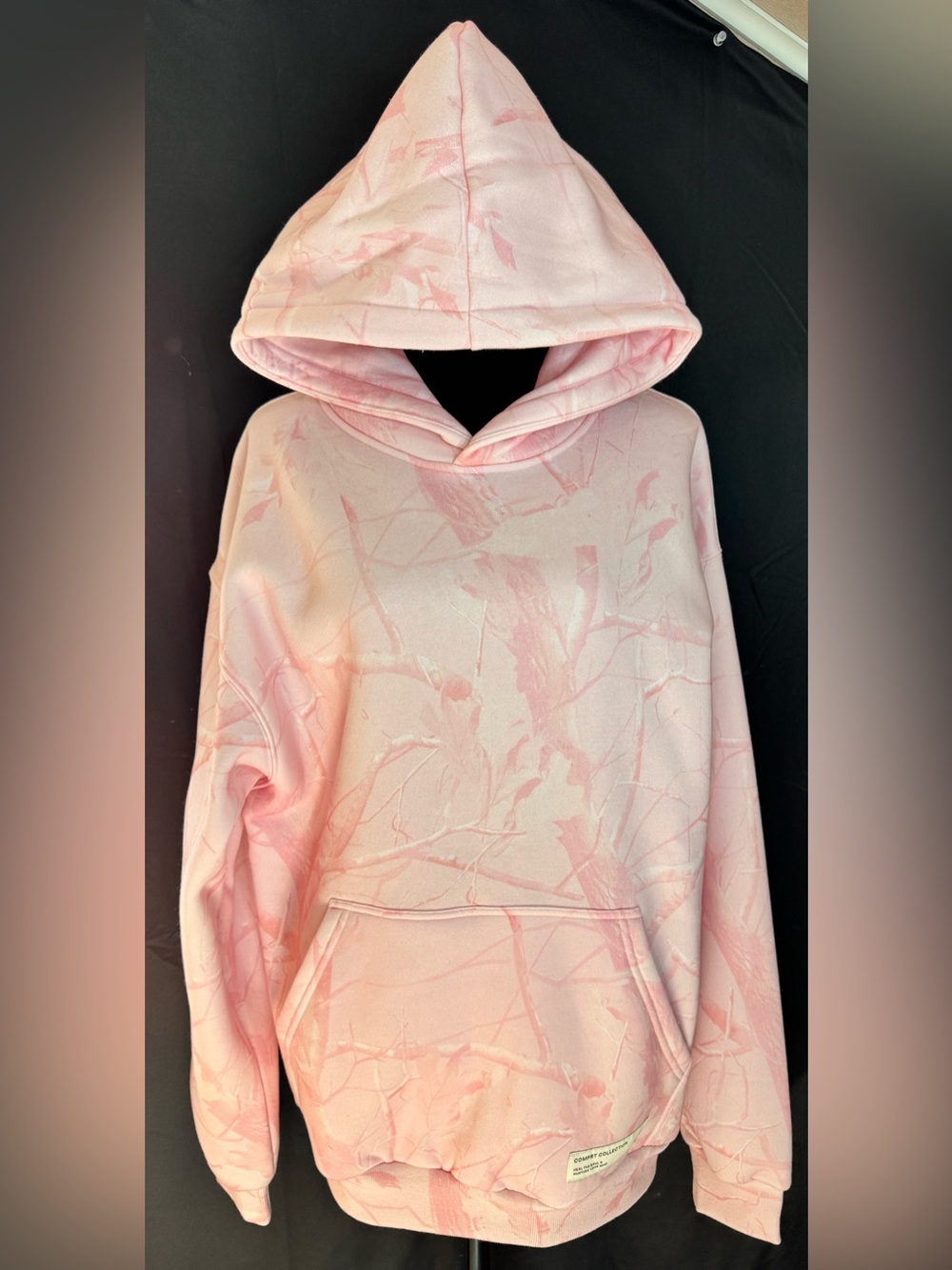 NWOB Comfrt Camo Pullover Hoodie Rosewood Size Small